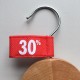 Kledinghanger label vaantje rood - 30%- 10 stuks Td04006030W